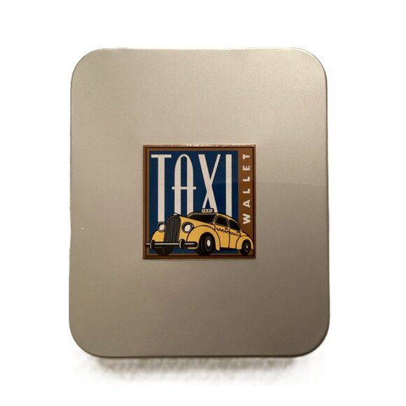 The Original Taxi Wallet, Leather, Red, Compact Design 4" X 3.5" - Picture 9 of 9